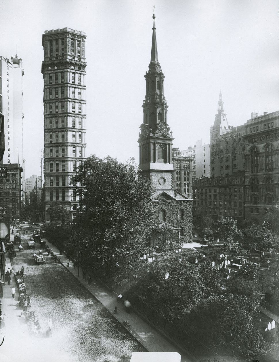 St Pauls Chapel, Vesey ja Church Streets, New York City tekijältä G.P. Hall und Sohn