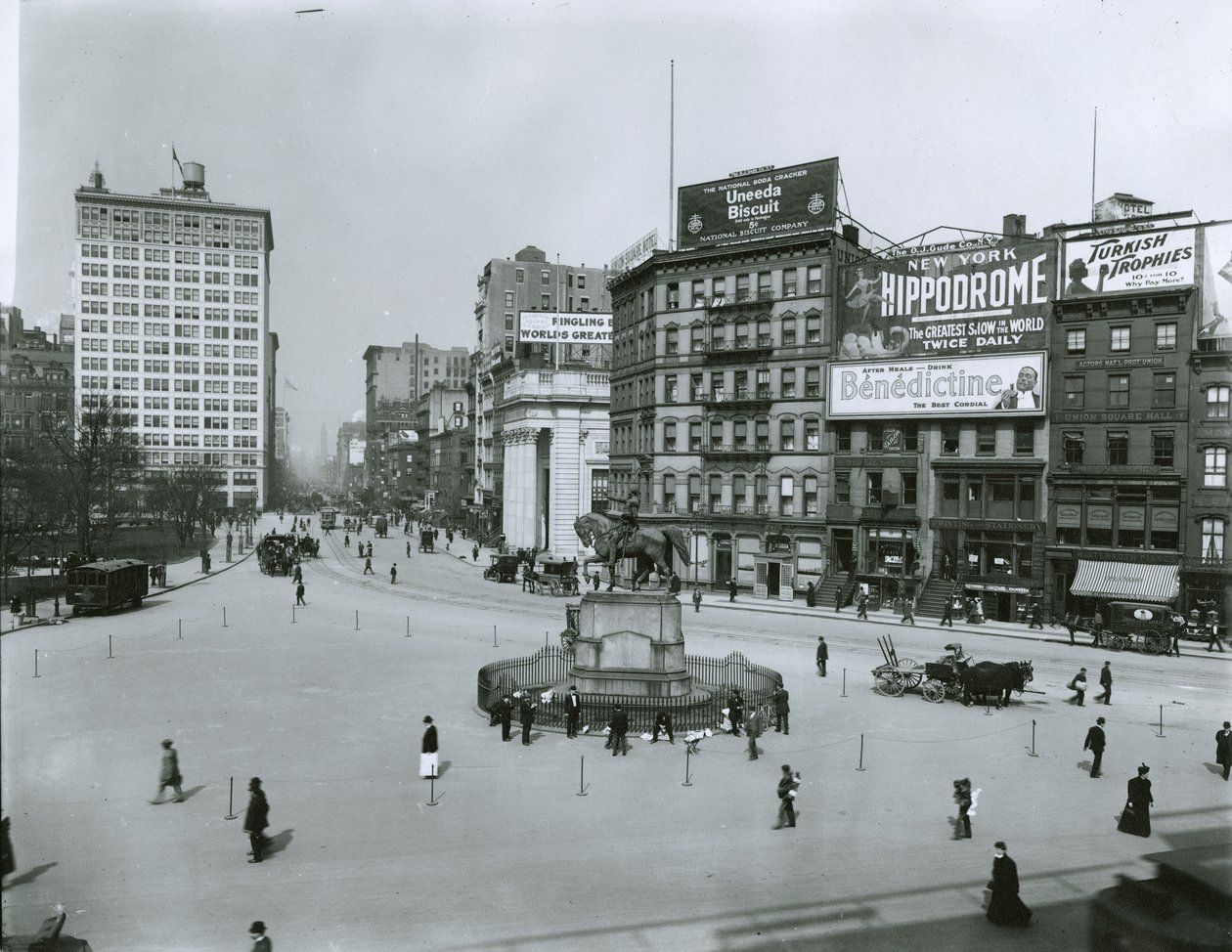 Union Square ja Fourth Avenue, New York City tekijältä G.P. Hall und Sohn