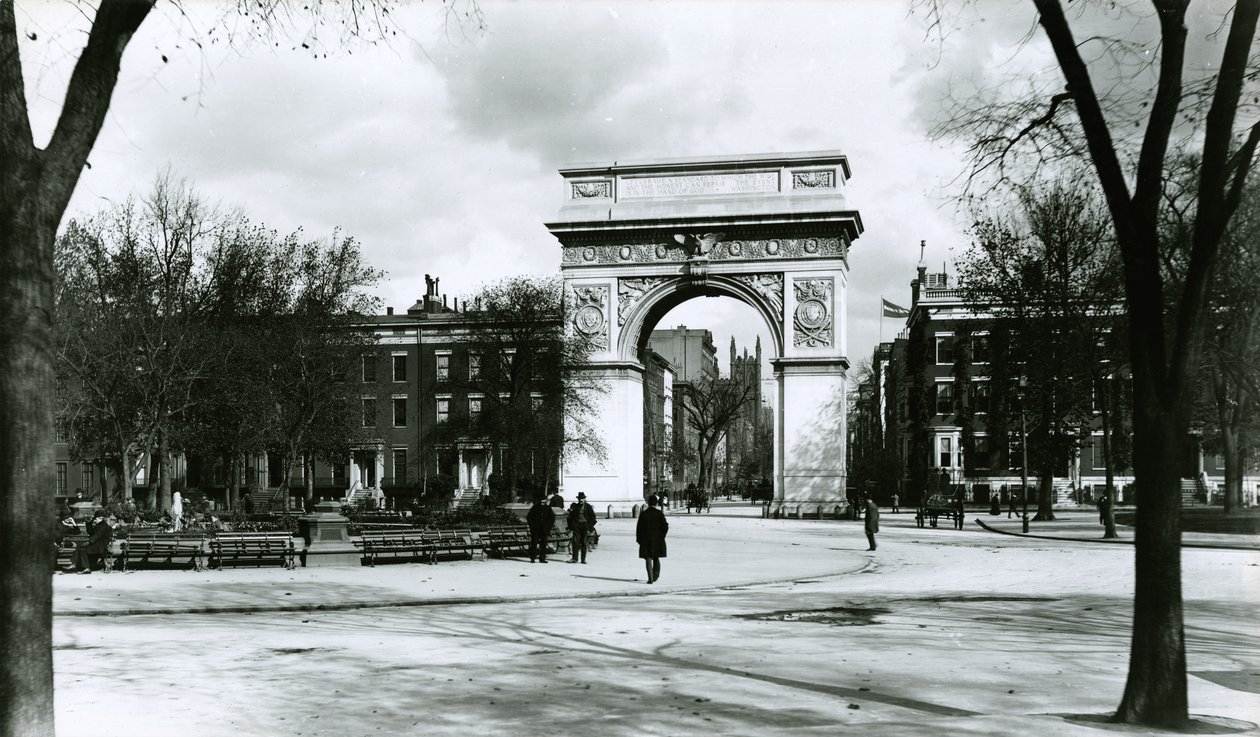 Washington Arch, Washington Square Park, New York City tekijältä G.P. Hall und Sohn