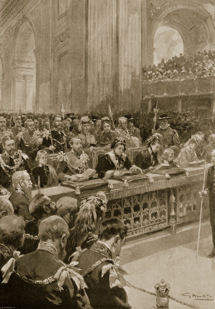 Kiitospäivän jumalanpalvelus Walesin prinssin toipumiseksi, pidettiin St. Paulin katedraalissa, 27. helmikuuta 1872, 
