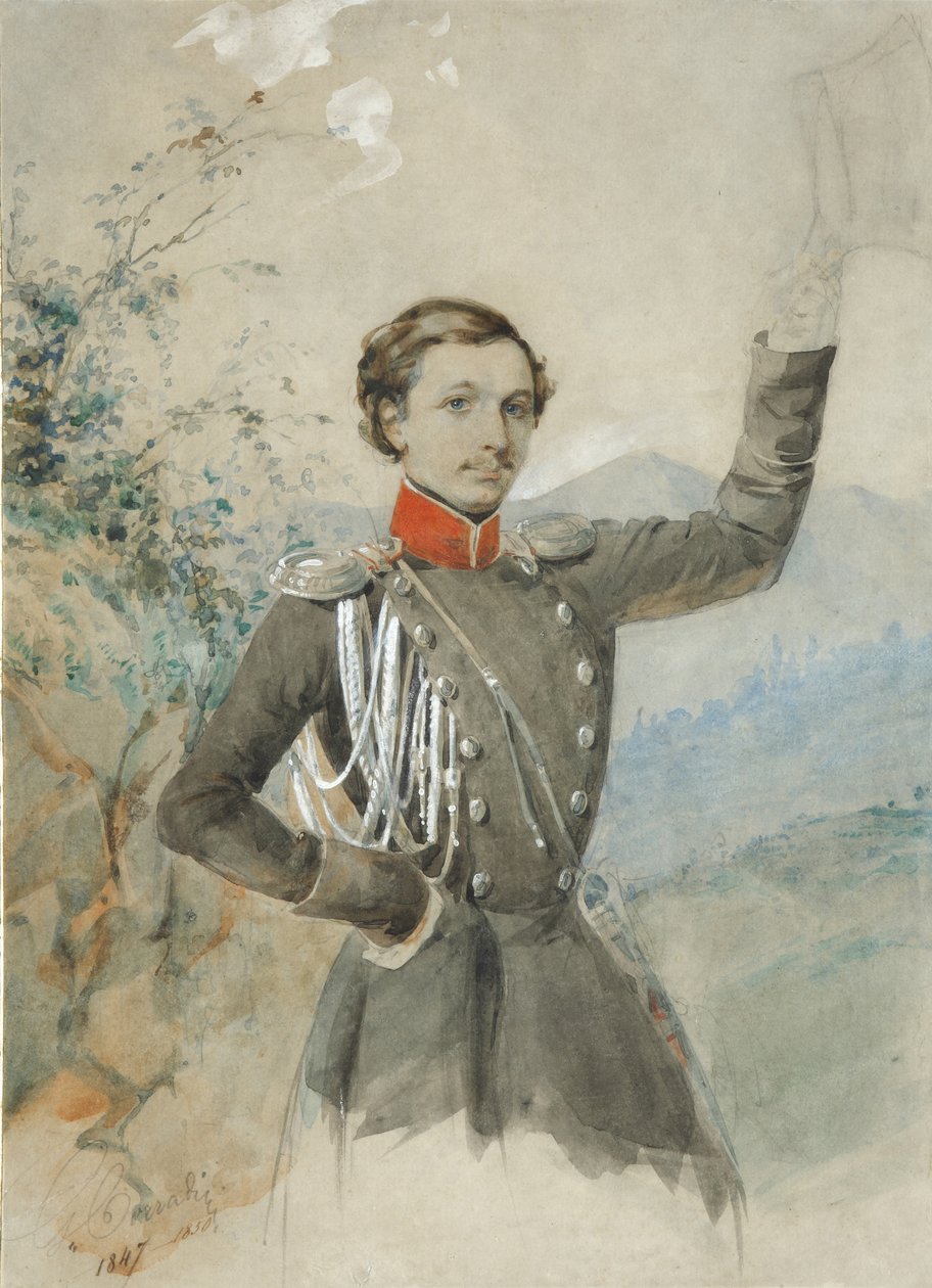 Muotokuva Semjon Dmitrievich Lisanevichista 1822-1877, 1847-1849 tekijältä G.V. Corradini