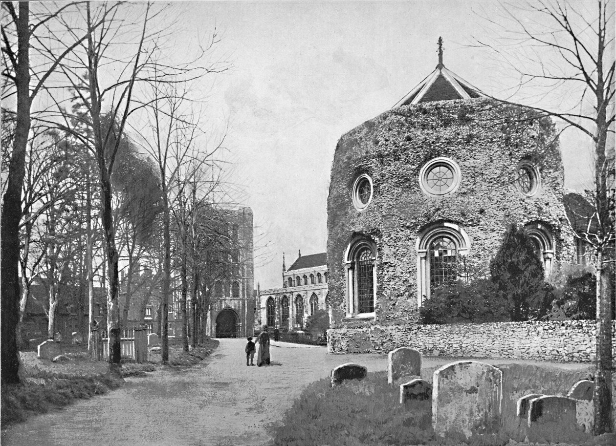 Bury St. Edmunds: Tower, Church and Abbey, c1896 tekijältä G. A. Nichols