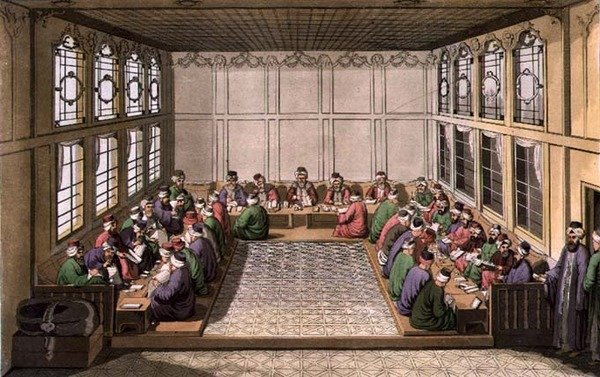 Valtiovarainministeriö, taiteilijan kaivertama (akvatinta) osan III osasta 17, "The History of the Nations" -osa I. tekijältä G. Alluisetti