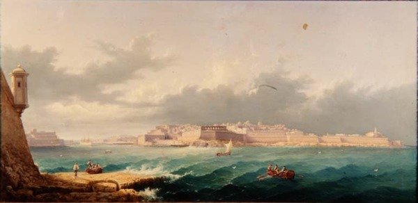 Valletta ja Grand Harbour Ricasoli Pointista tekijältä G. Gianni