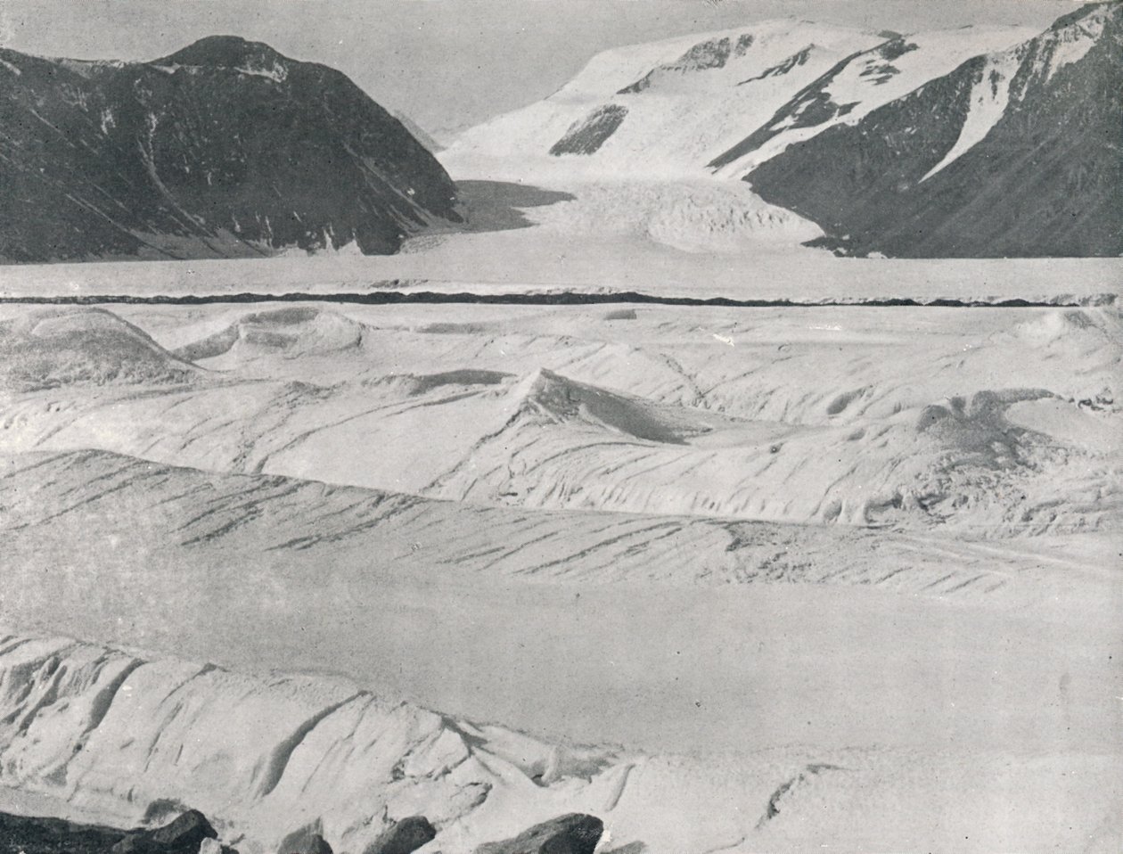 Murtunut jää Priestley Glacierin sisäänkäynnissä, c1911, 1913 tekijältä G. Murray Levick