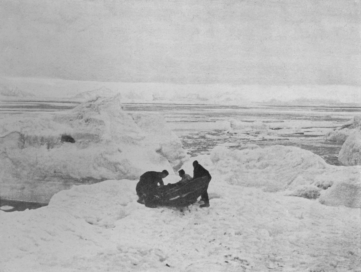 Vaunujen laukaisu, 1911, 1913. tekijältä G. Murray Levick