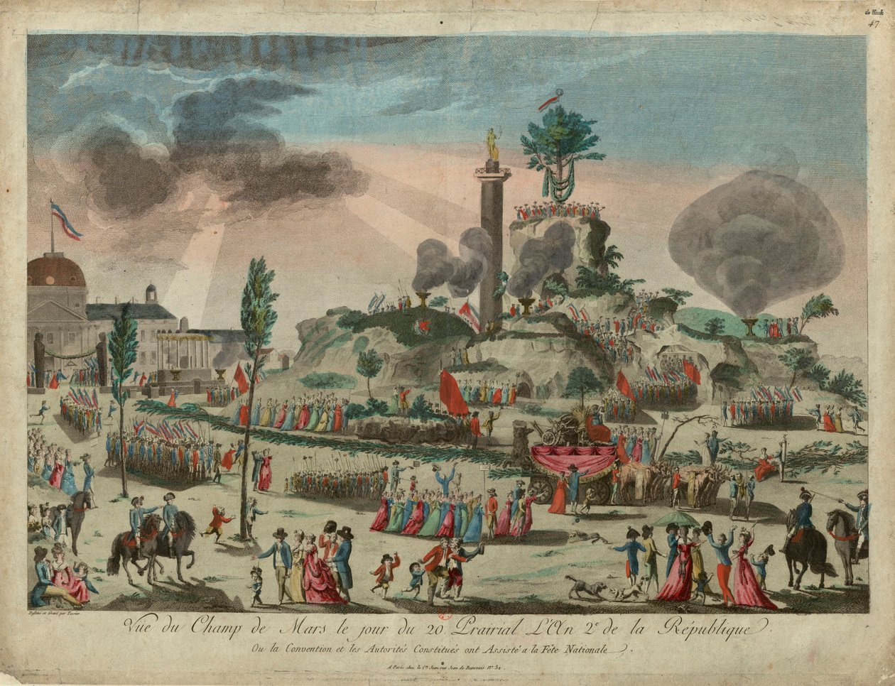 Korkeimman Olennon juhla Marsin kentällä, 8. kesäkuuta 1794, 1794. tekijältä G. Texier