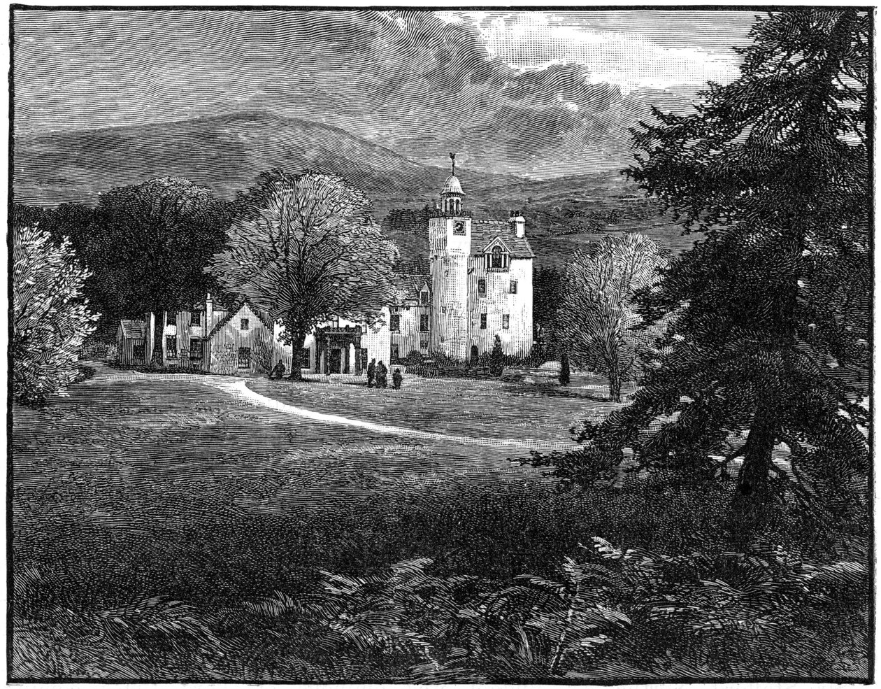 Abergeldien linna, Aberdeenshire, Skotlanti, 1900 tekijältä G. W. Wilson and Company