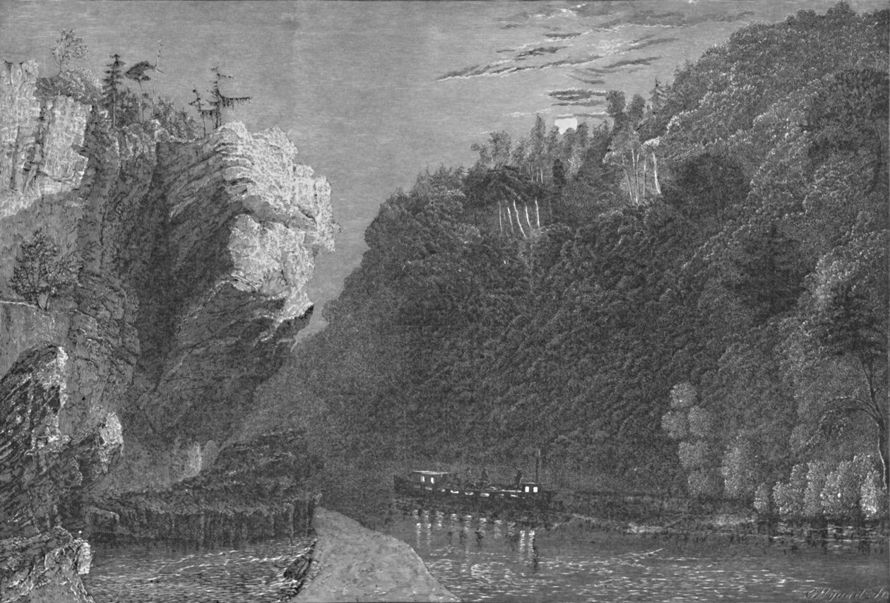 Bluff Erie-kanavalla, Near Little Falls, 1883 tekijältä G. Wyand