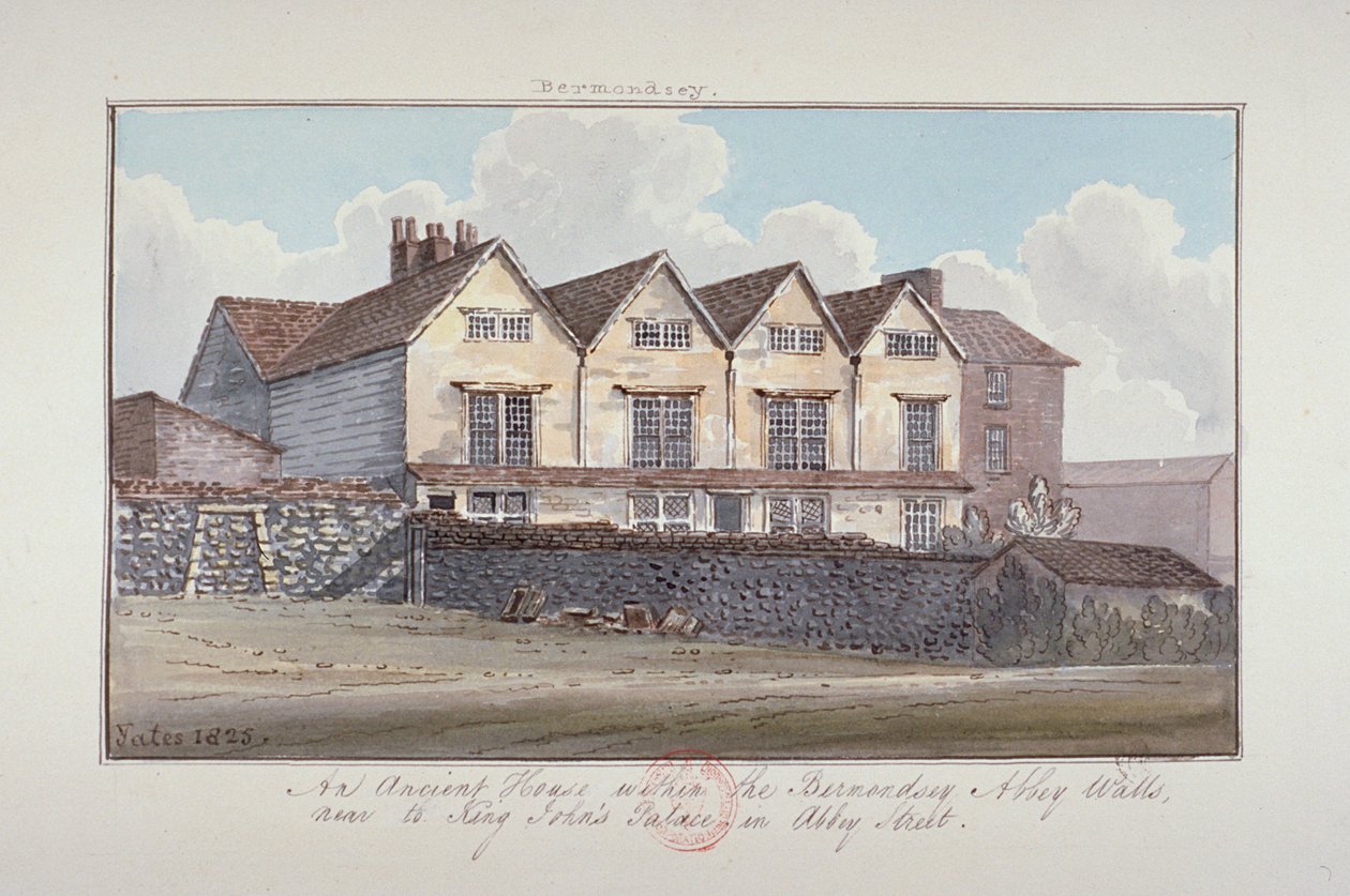 St Saviourin luostari, Bermondsey, Lontoo, 1825 tekijältä G Yates