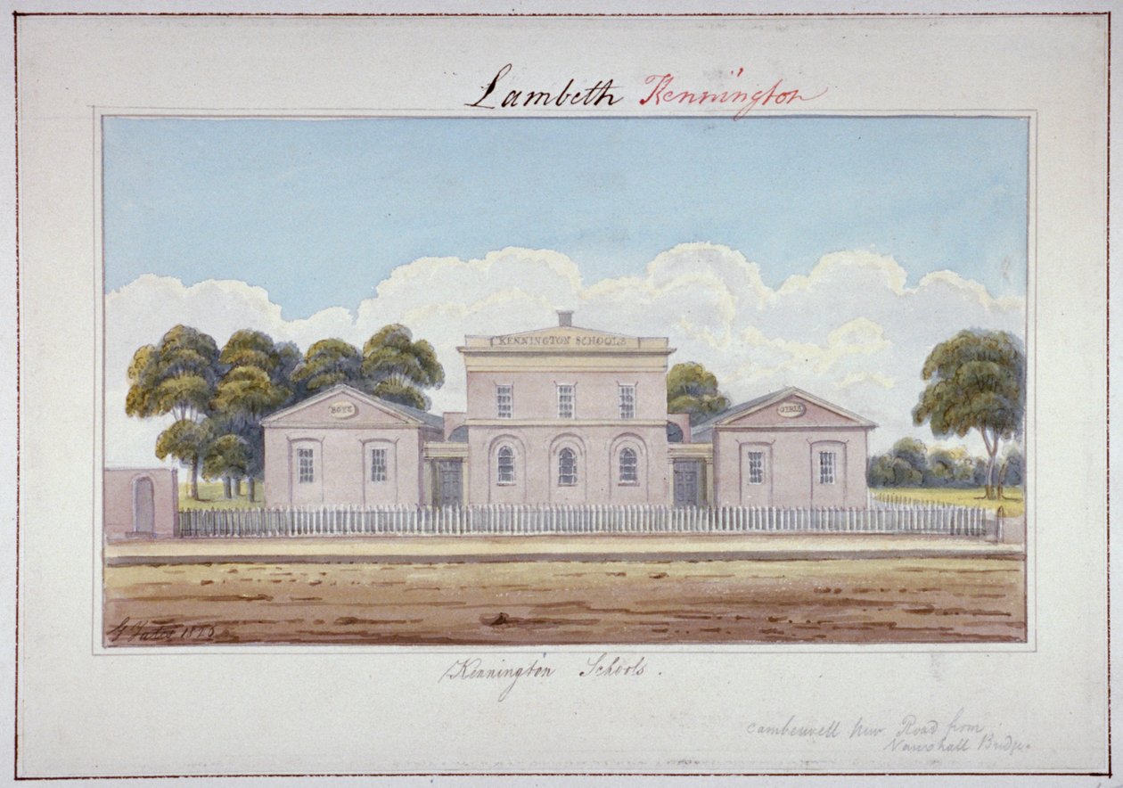 Kennington Schools, Camberwell New Road, Lambeth, Lontoo, 1826 tekijältä G Yates