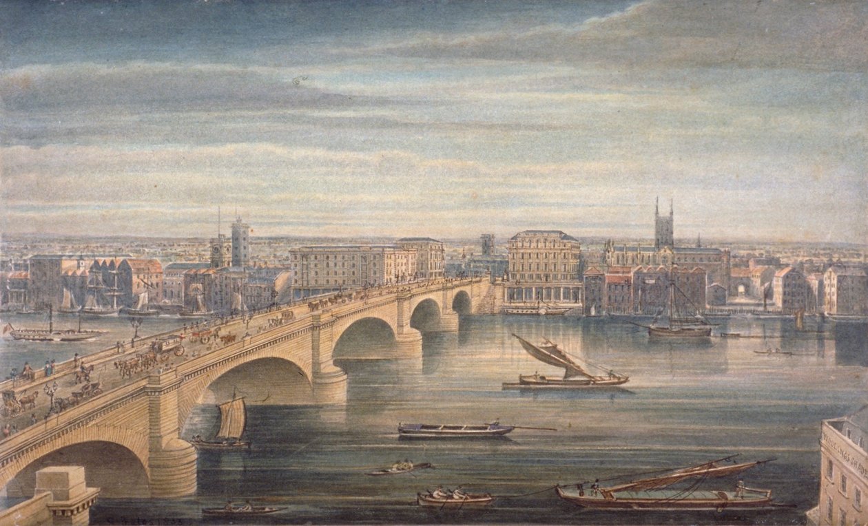 London Bridge, Lontoo, 1835 tekijältä G Yates