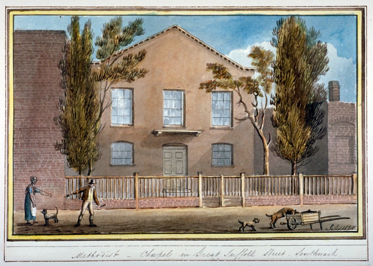 Methodist Chapel, Great Suffolk Street, Southwark, Lontoo, 1825 tekijältä G Yates