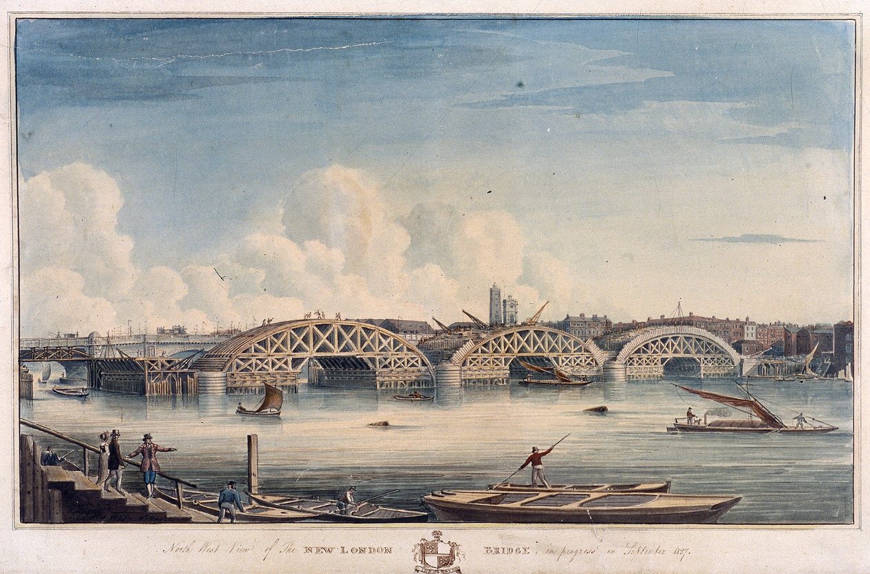 New London Bridge, Lontoo, 1827 tekijältä G Yates