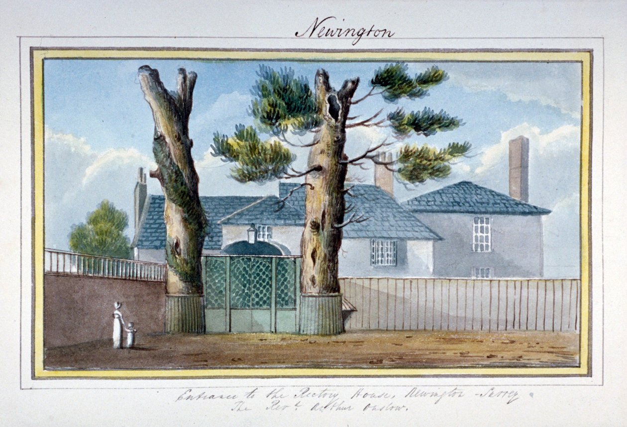 Rehtorin talo Newington Buttsissa, Southwarkissa, Lontoossa, vuonna 1825 tekijältä G Yates