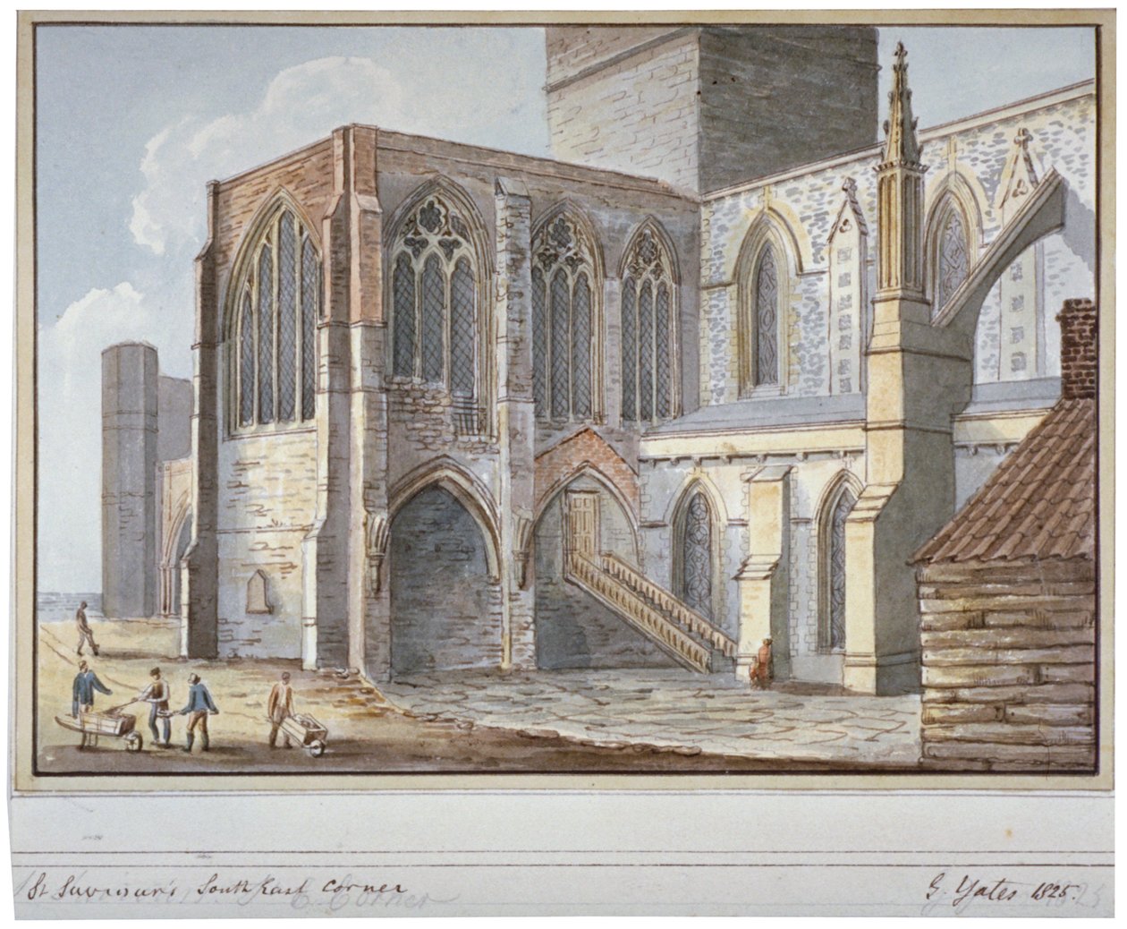 Southwarkin katedraali, Lontoo, 1825 tekijältä G Yates