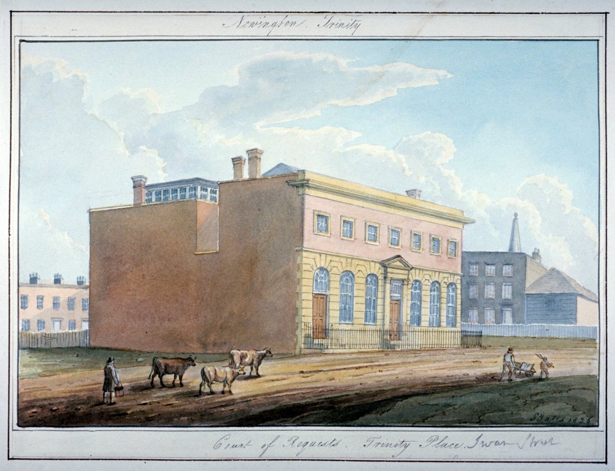 Court of Requests, Trinity Place, Southwark, Lontoo, 1826 tekijältä G Yates