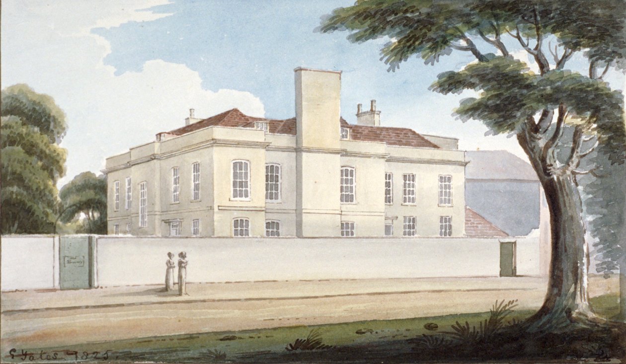 The "Recovery", mielisairaiden talo Mitcham Greenissä, Mitcham, Surrey, 1825 tekijältä G Yates