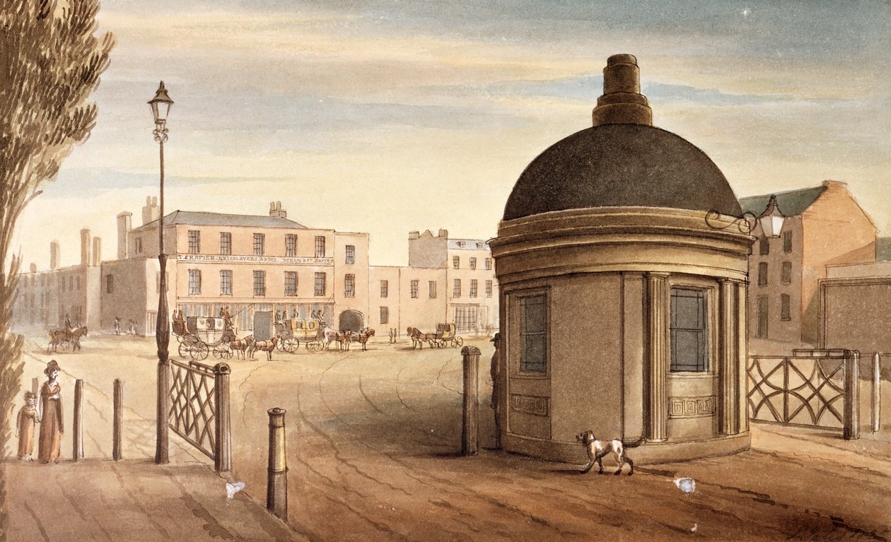 Turnpike New Kent Roadilla, Southwark, Lontoo, 1825 tekijältä G Yates