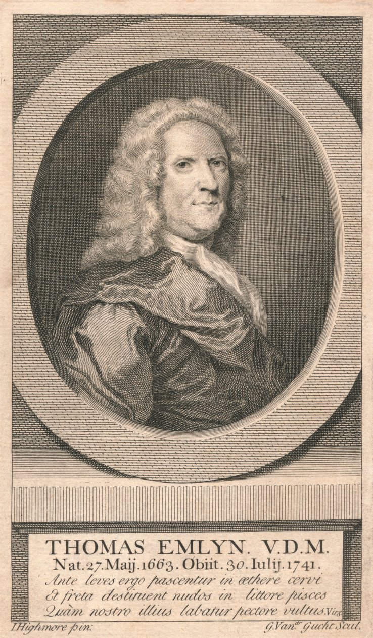 "Thomas Emlyn, V.D.M.", 1742. tekijältä G van der Gucht