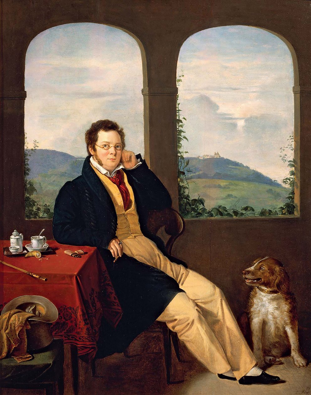 Franz Schubertin muotokuva 1797-1828, 1827. tekijältä Gabor Melegh