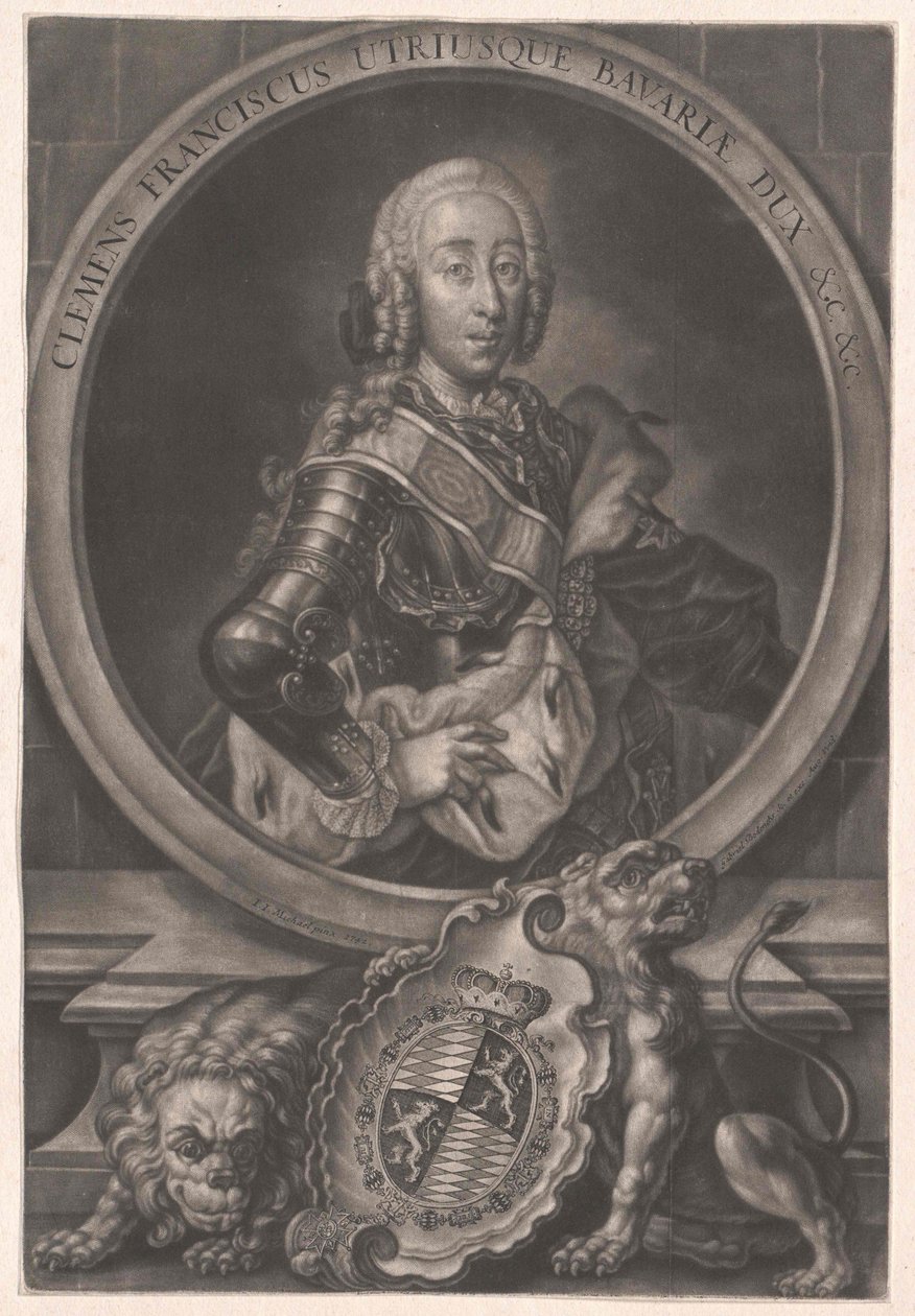 Baijerin herttua Clement Francisin (1722-1770) muotokuva tekijältä Gabriel Bodenehr the Younger