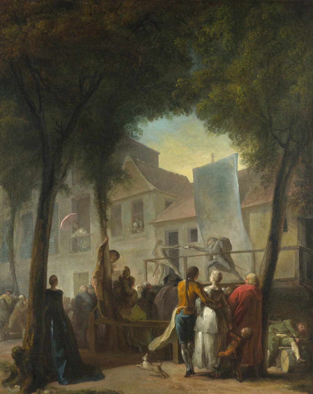 Katunäyttely Pariisissa, 1760 tekijältä Gabriel de Saint Aubin