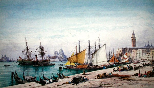 Venezia (akvarelli paperille) tekijältä Gabriel Carelli