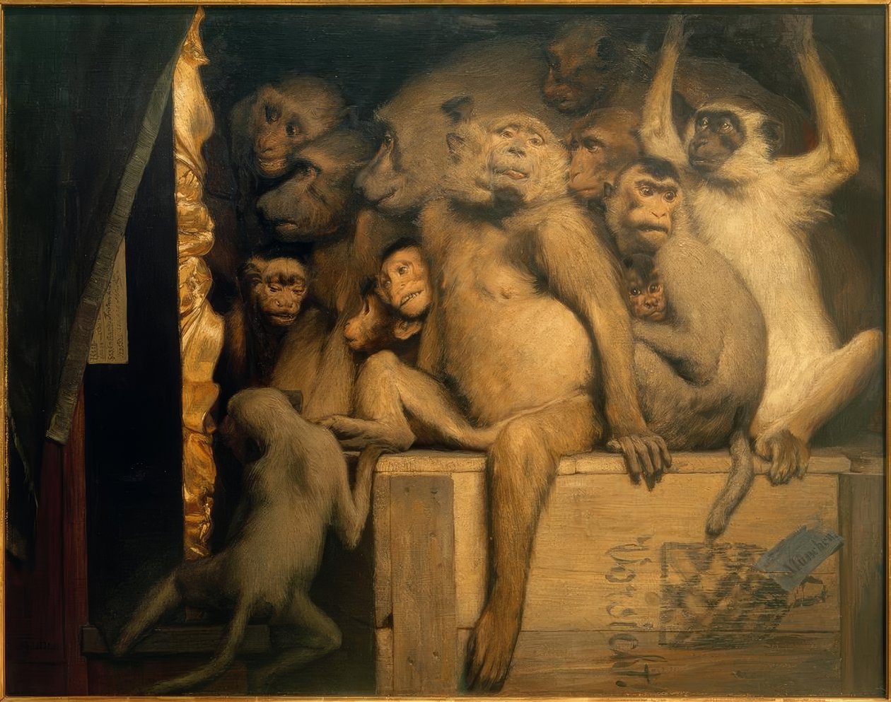 Affen als Kunstrichter tekijältä Gabriel Cornelius Ritter von Max