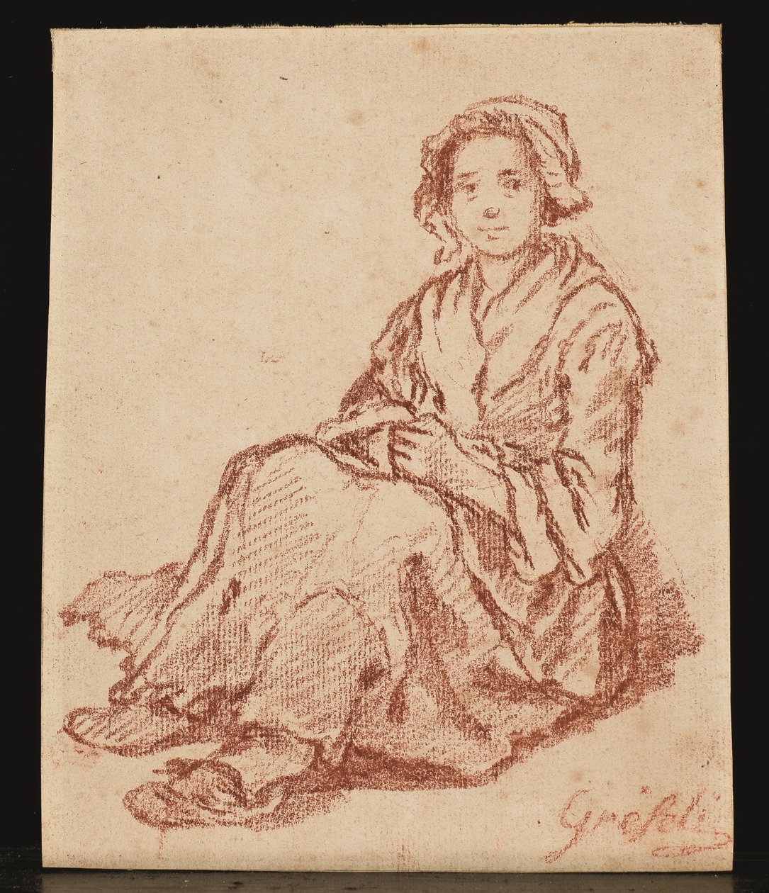 Istuva nainen (Femme assise) (punainen liitu) tekijältä Gabriel Gresly