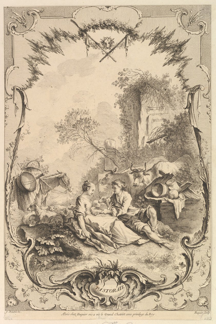 Pastorale, 1700-luku. tekijältä Gabriel Huquier