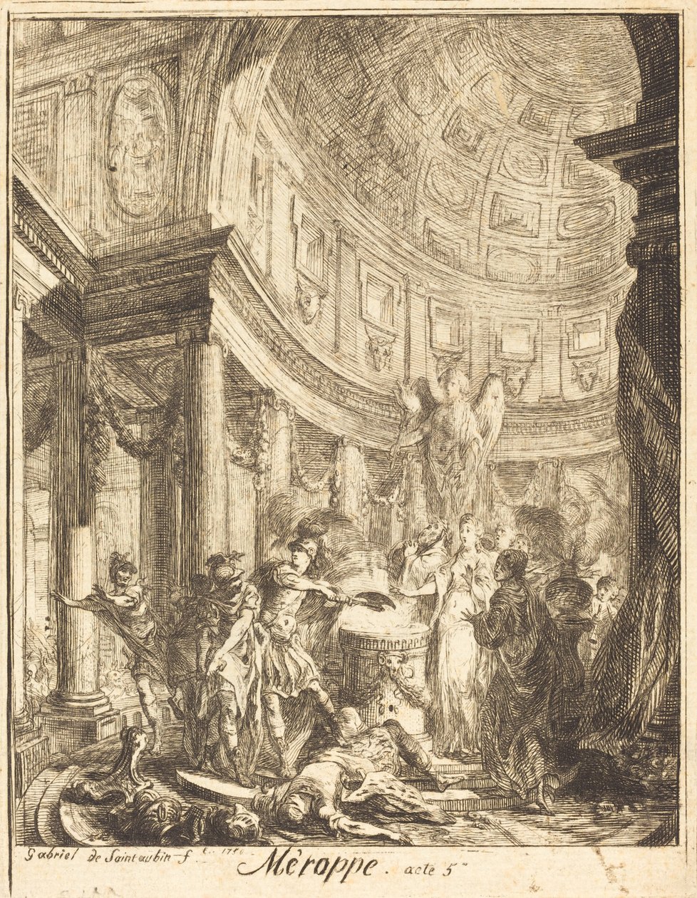 Merope tekijältä Gabriel Jacques de Saint Aubin