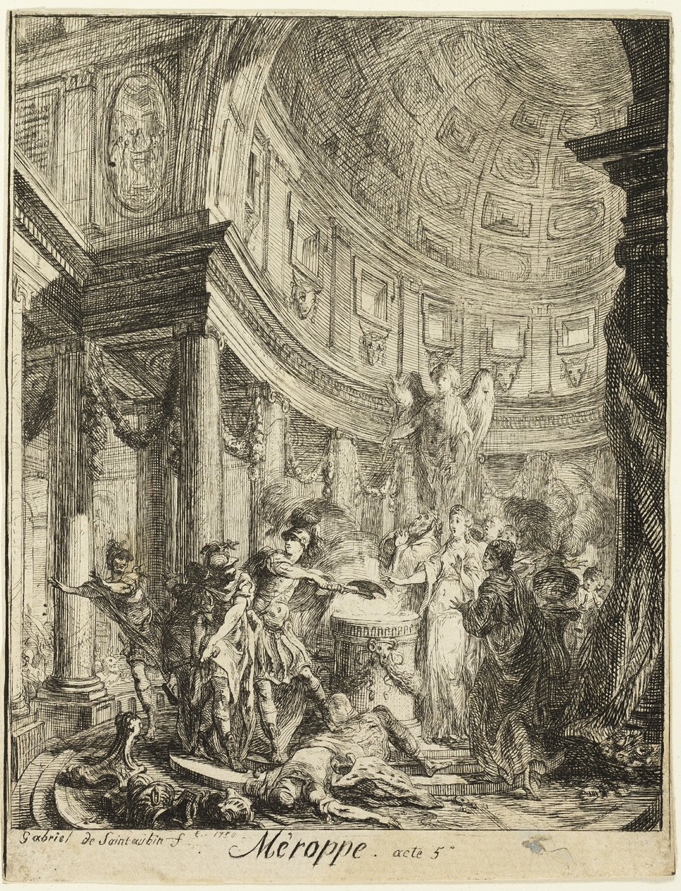 Merope tekijältä Gabriel Jacques de Saint Aubin
