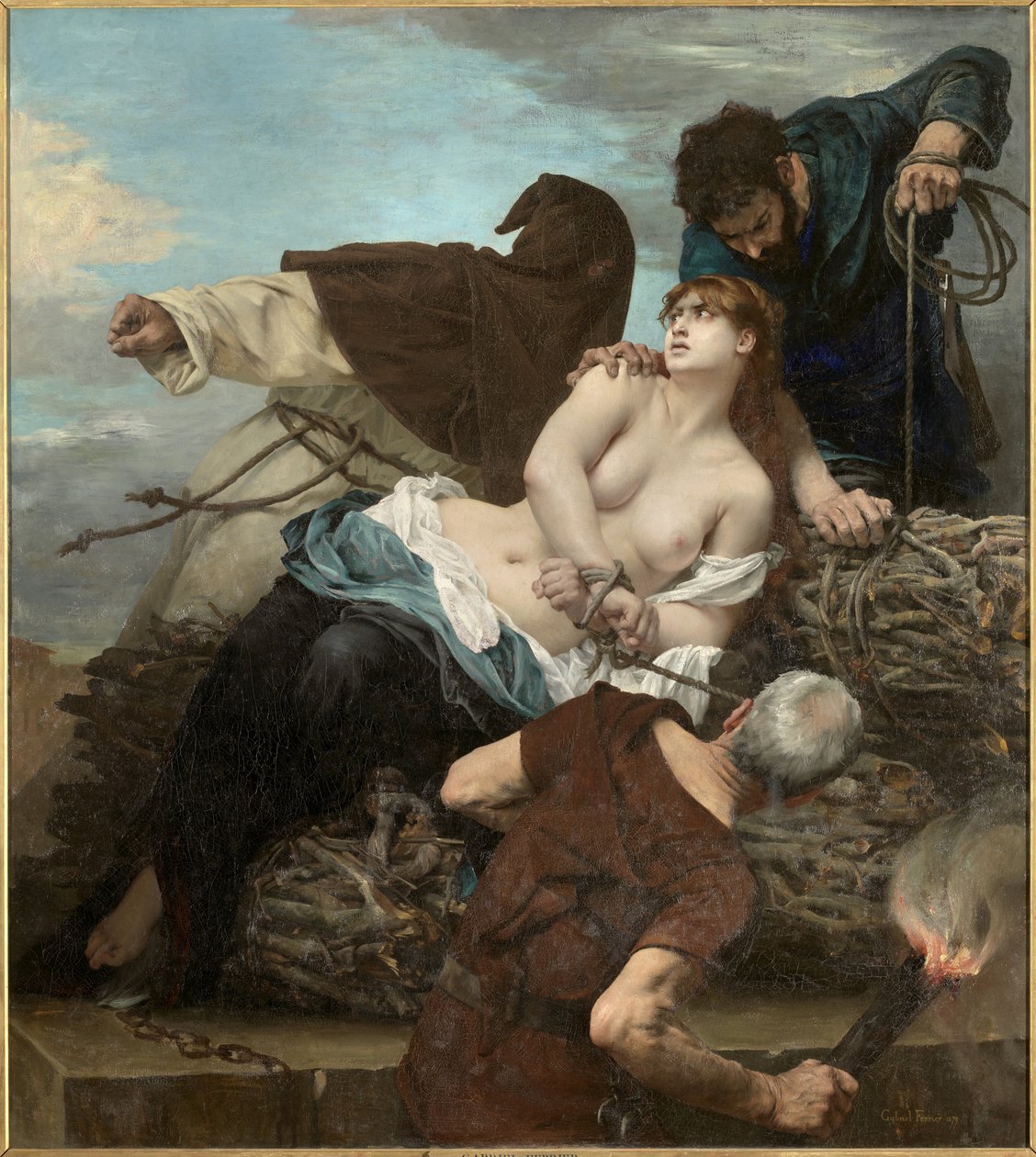 Inkvisition kohtaus Espanjassa tekijältä Gabriel Joseph Marie Augustin Ferrier