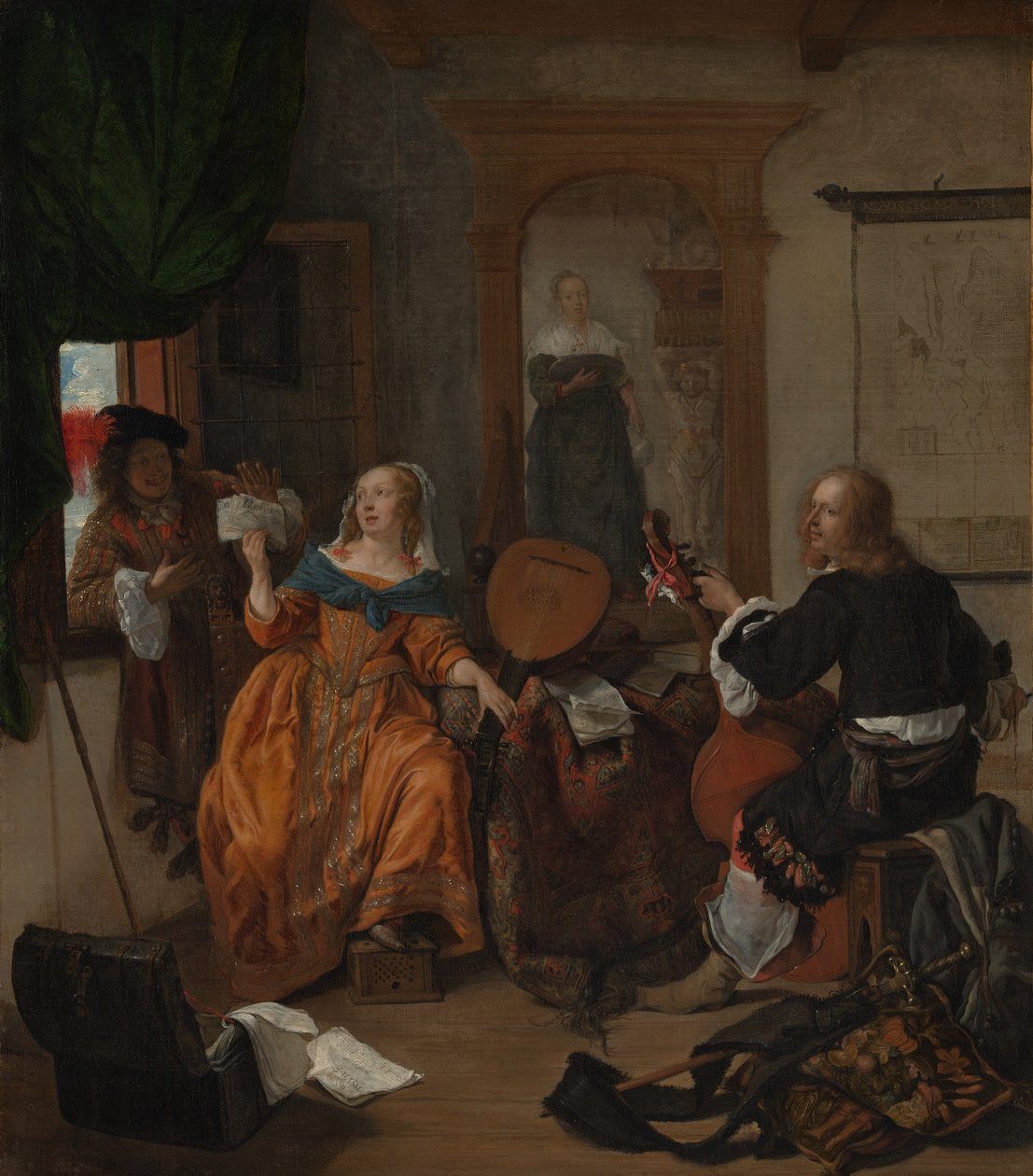 Musiikkijuhla, 1659. tekijältä Gabriel Metsu