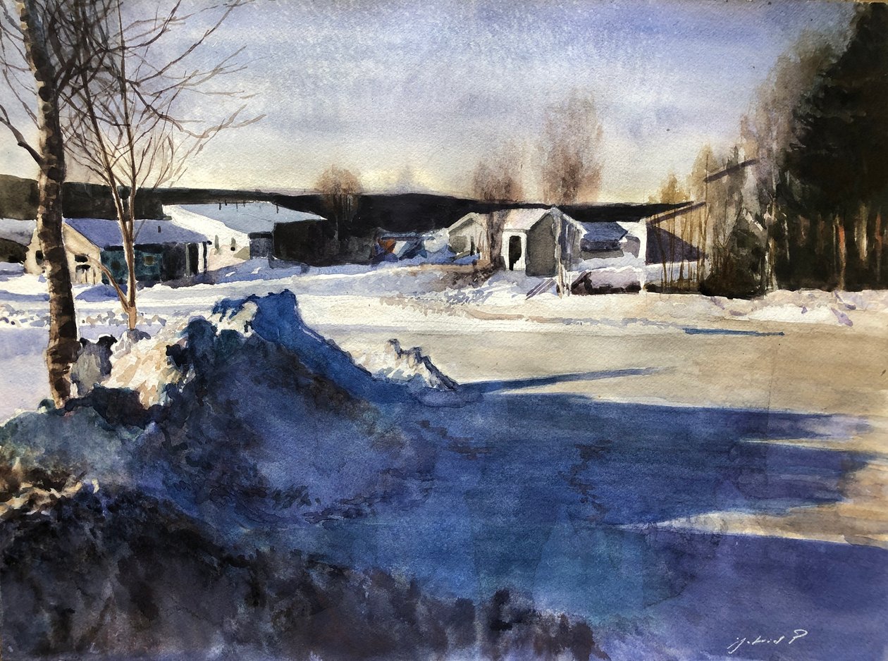 Suomi, 2019 (akvarelli paperille) tekijältä Gabriel Palma