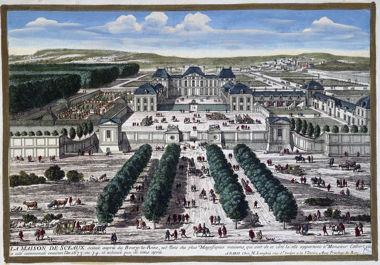 Château de Sceaux (Le ours puutarhat), kirjoittanut Perelle tekijältä Gabriel Perelle