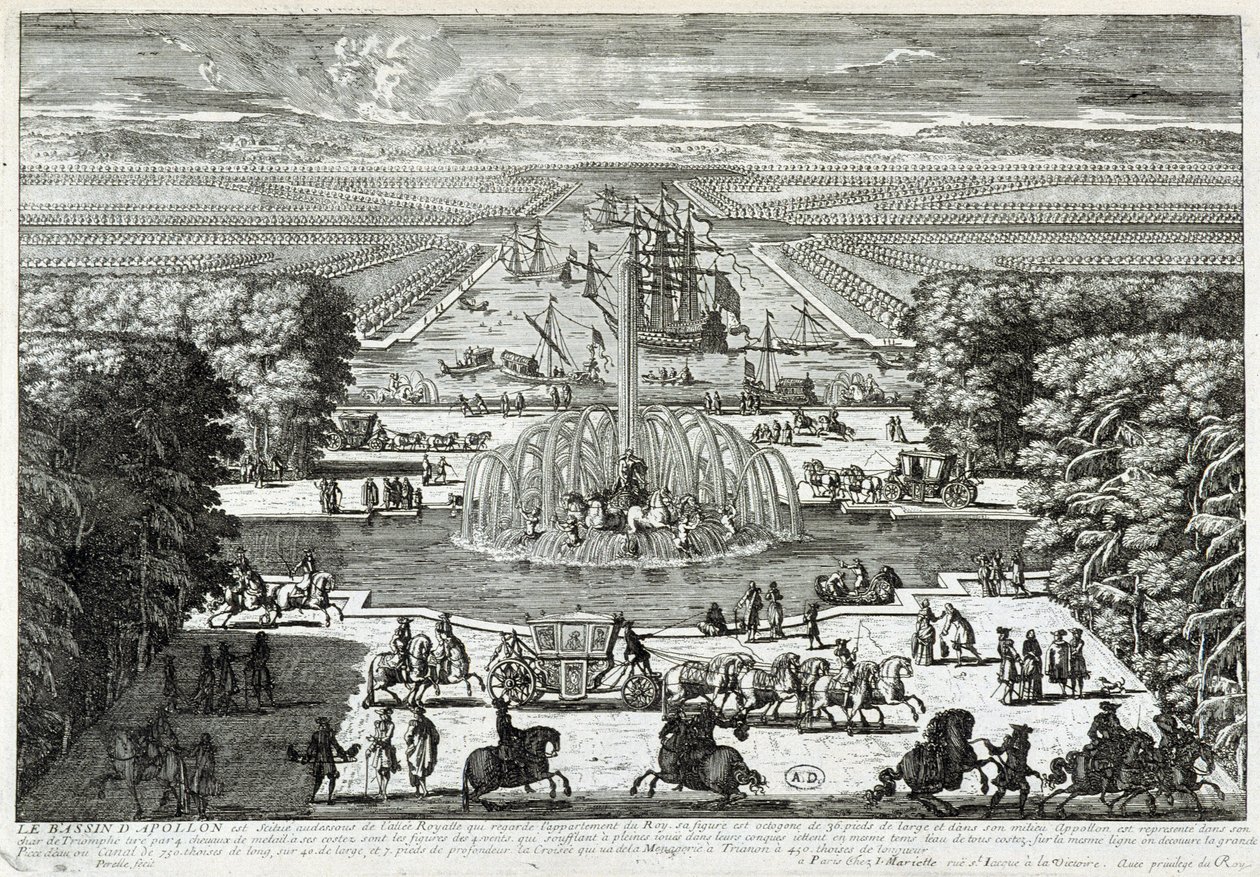 Apollo-allas Versaillesin linnan puutarhassa - Perelle, 1600-luvun loppu tekijältä Gabriel Perelle