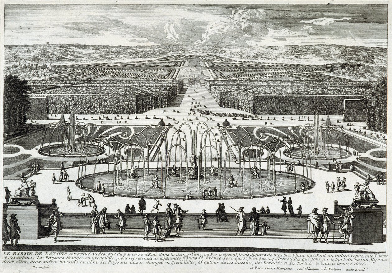 Latona-allas Versaillesin linnan puutarhassa - Perelle, 1600-luvun loppu tekijältä Gabriel Perelle