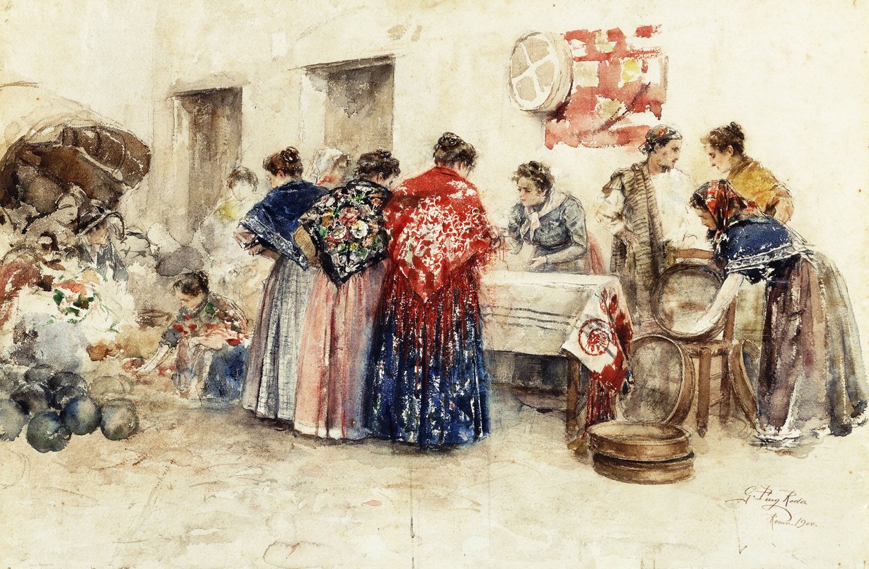 Torilla, 1900 tekijältä Gabriel Puig Roda