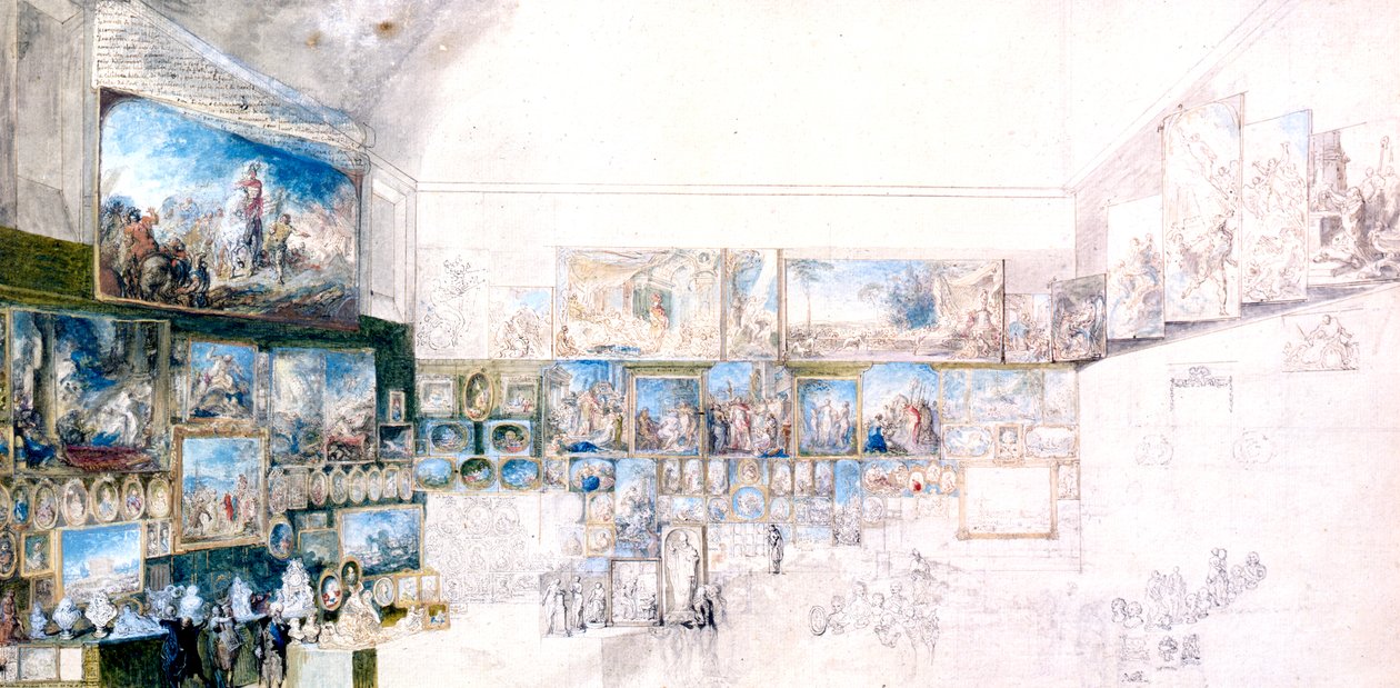 Piirustuskaappi, c1744-1780 tekijältä Gabriel de Saint Aubin
