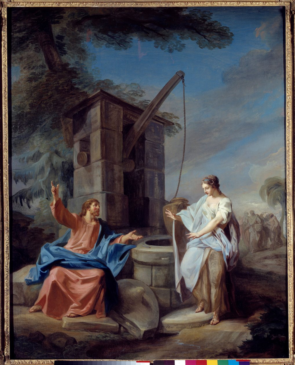 Gabriel de Saint Aubinin (1724-1780) Kristus ja samarialainen maalaus 1752 su. 1,35x1,06 m Rouen, Musee des Beaux Arts tekijältä Gabriel de Saint Aubin
