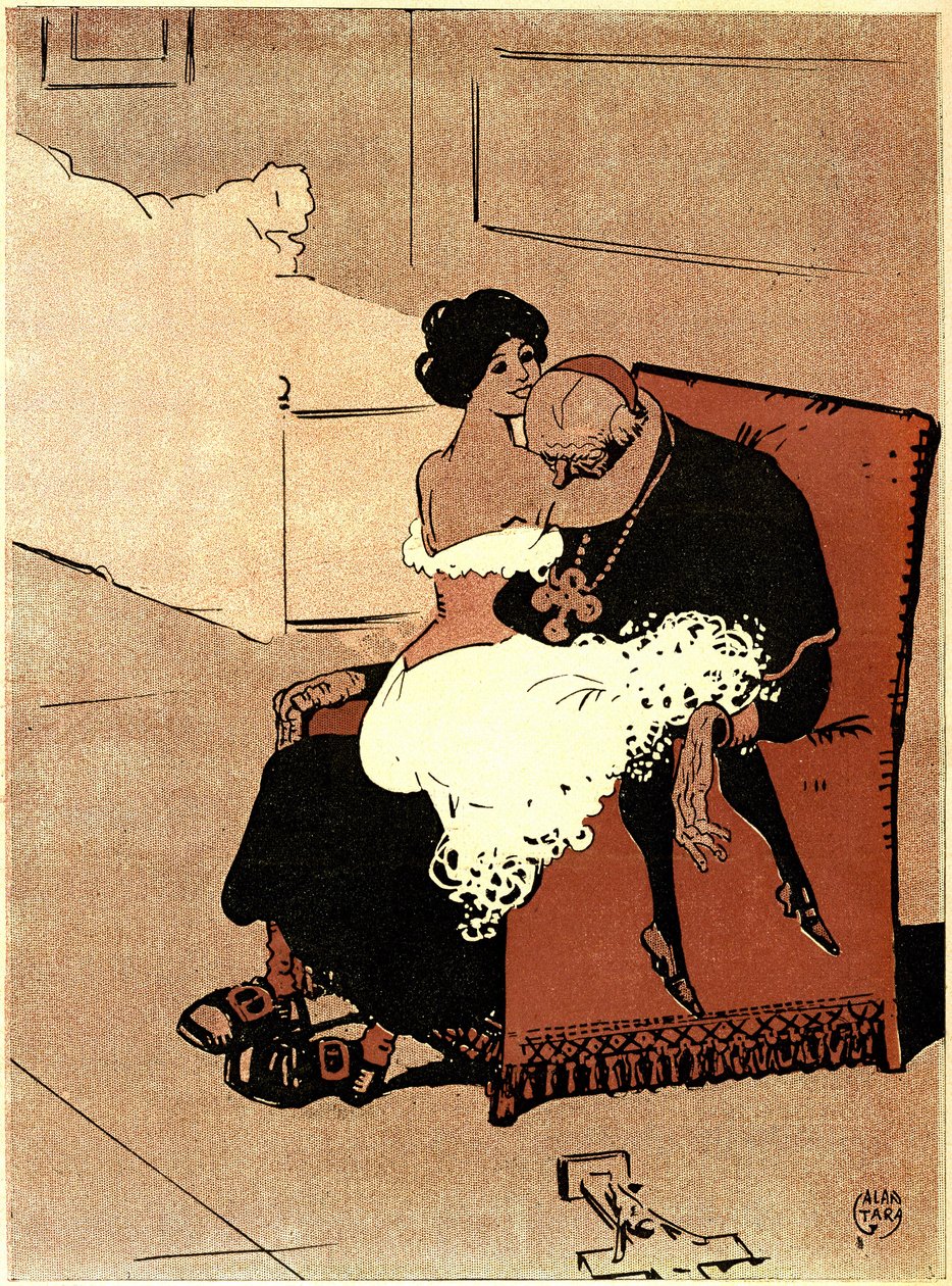 sarjakuva "The Butter plate" -erikois Vatikaanissa (nro 242, 18. marraskuuta tekijältä Gabriele (1865 1937) Galantara