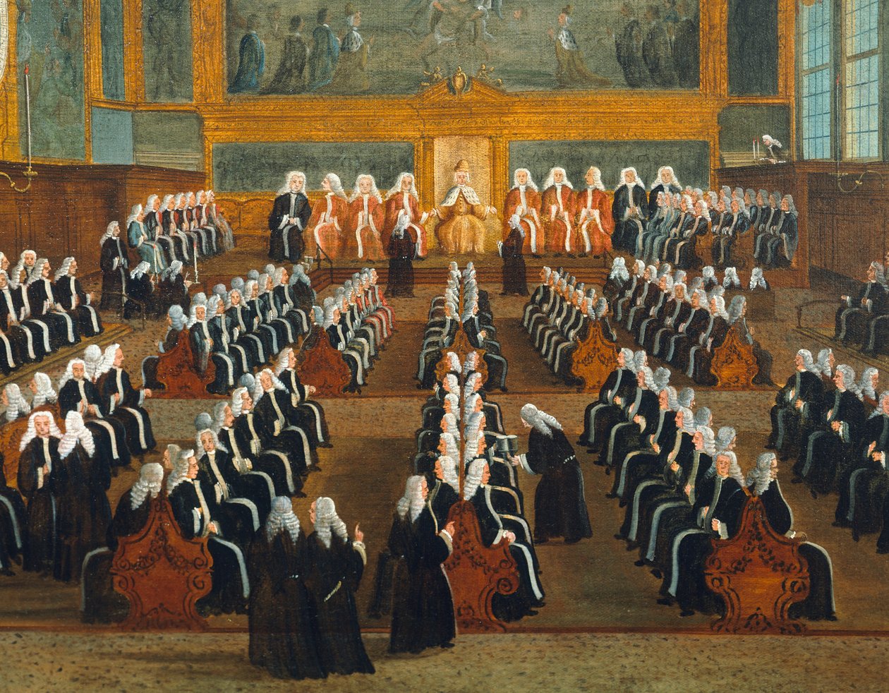 Pregadin neuvosto, Gabriel Bella (1730-1799), öljy kankaalle, 96x149 cm tekijältä Gabriele Bella