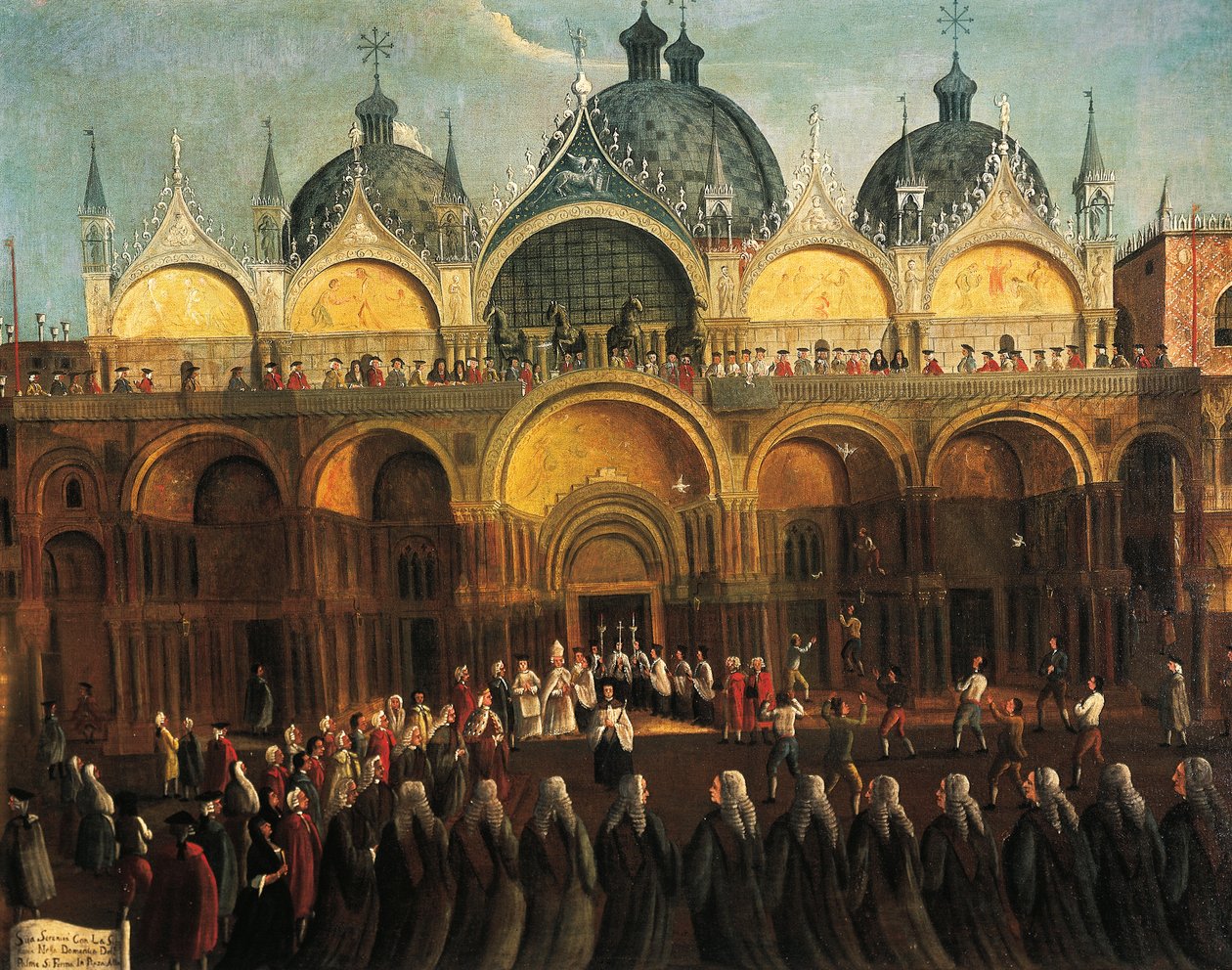 Pääsiäistapahtuma San Marcossa, kirjoittanut Gabriele Bella (1730-1782) tekijältä Gabriele Bella