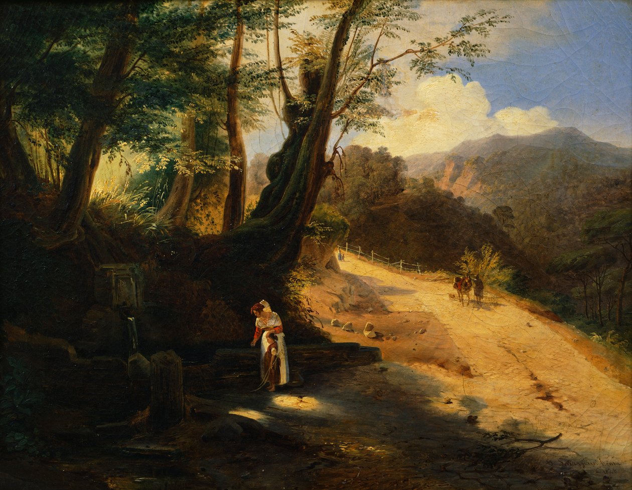 The Fountain in the Woods, Gabriele Smargiassi, öljy kankaalle tekijältä Gabriele Smargiassi