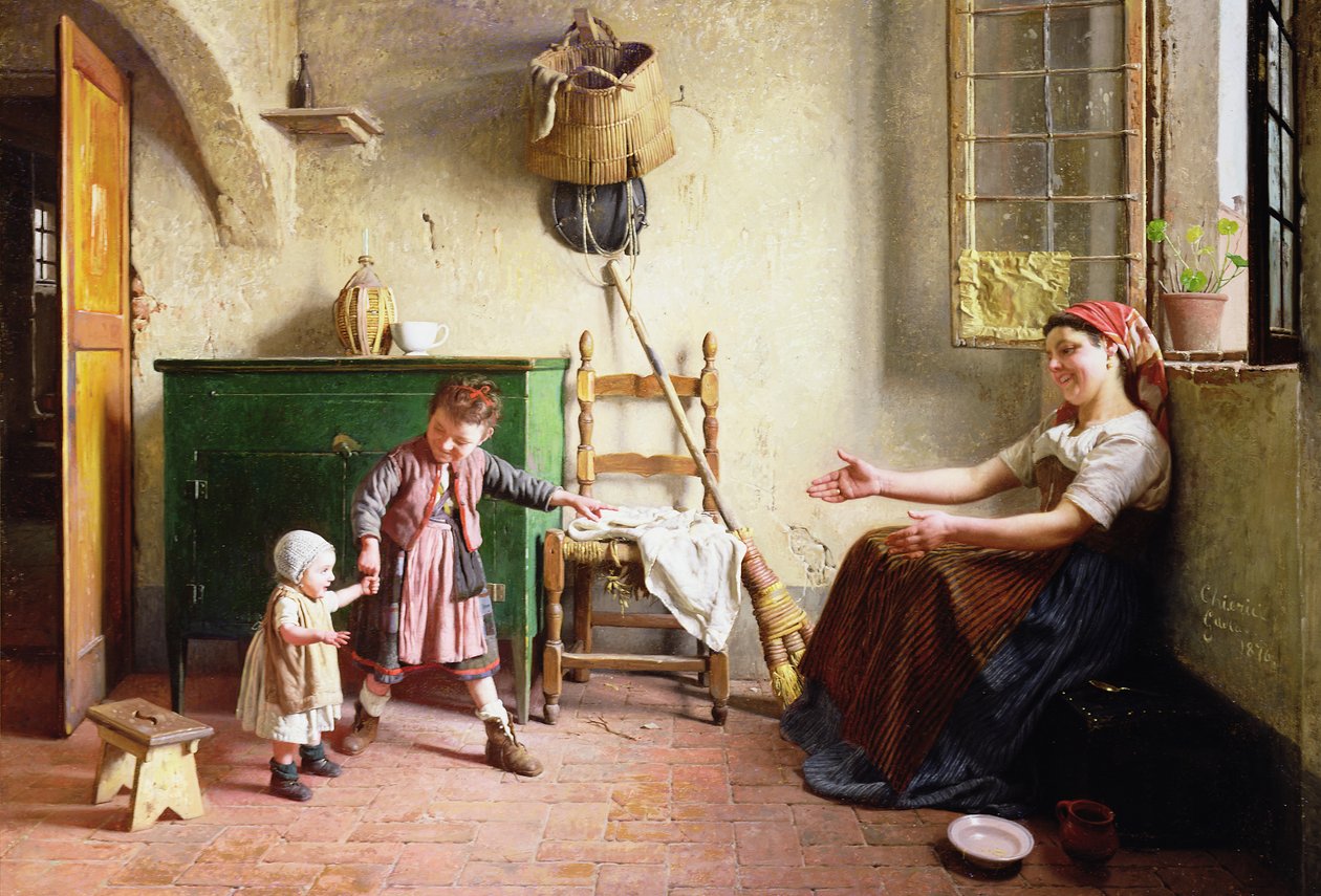 Ensimmäiset askeleet, 1876 tekijältä Gaetano Chierici