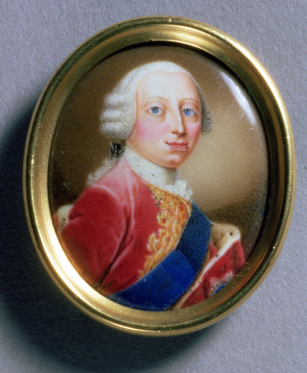Miniatyyri Frederick Louisista, Walesin prinssi, 1755 (wc emalilla kullalla) 88; Frederick Louis, Walesin prinssi (1707-51); tekijältä Gaetano Manini