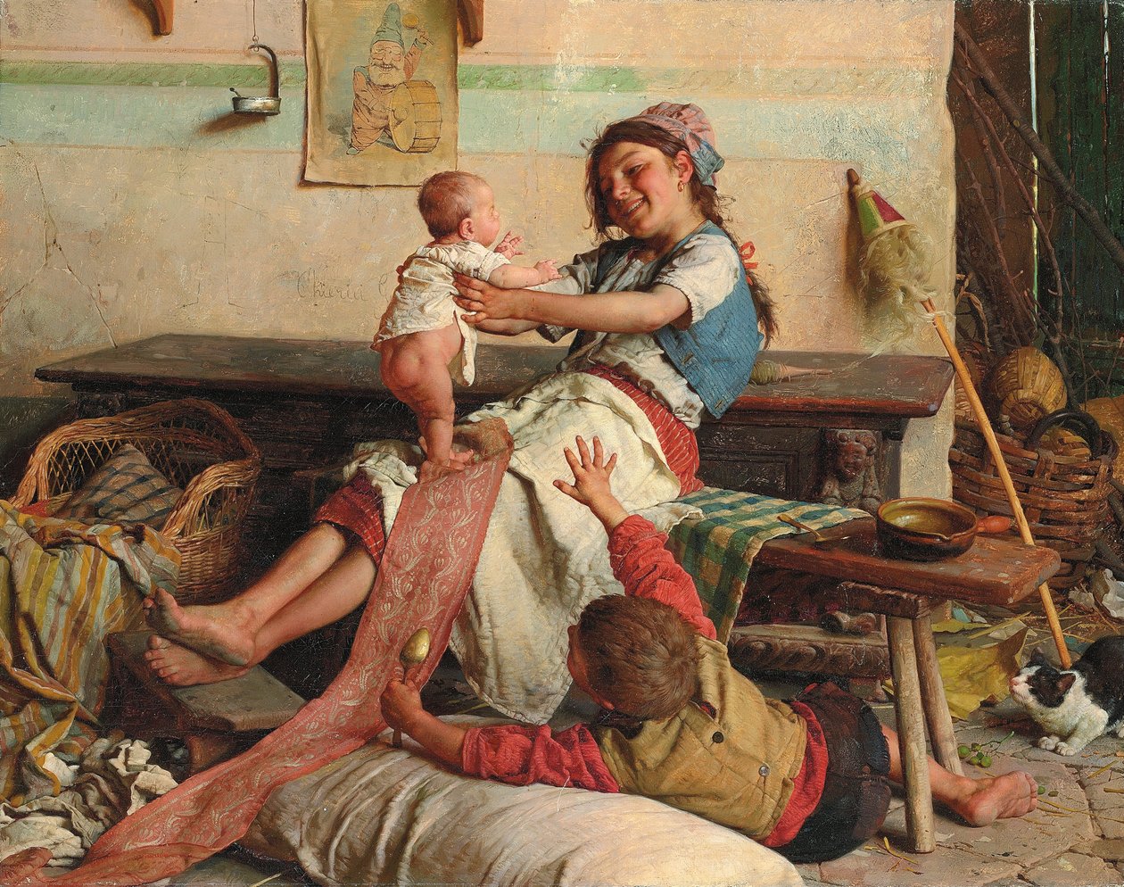 Veljellinen kiintymys; Veljellinen kiintymys, c. 1900 tekijältä Gaetano Chierici