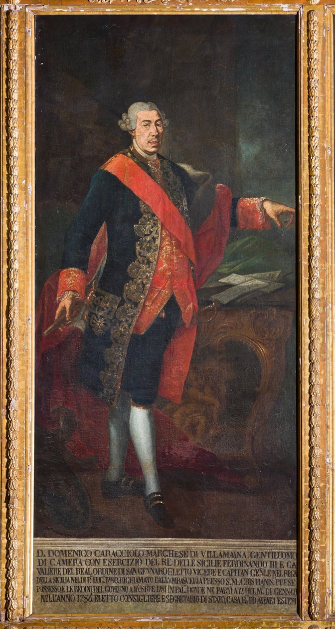 Varakuningas Domenico Caracciolo (öljy kankaalle) tekijältä Gaetano Mangano